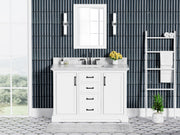 Rhoda 48" Vanity Set with Luxurious Carrara Marble Top