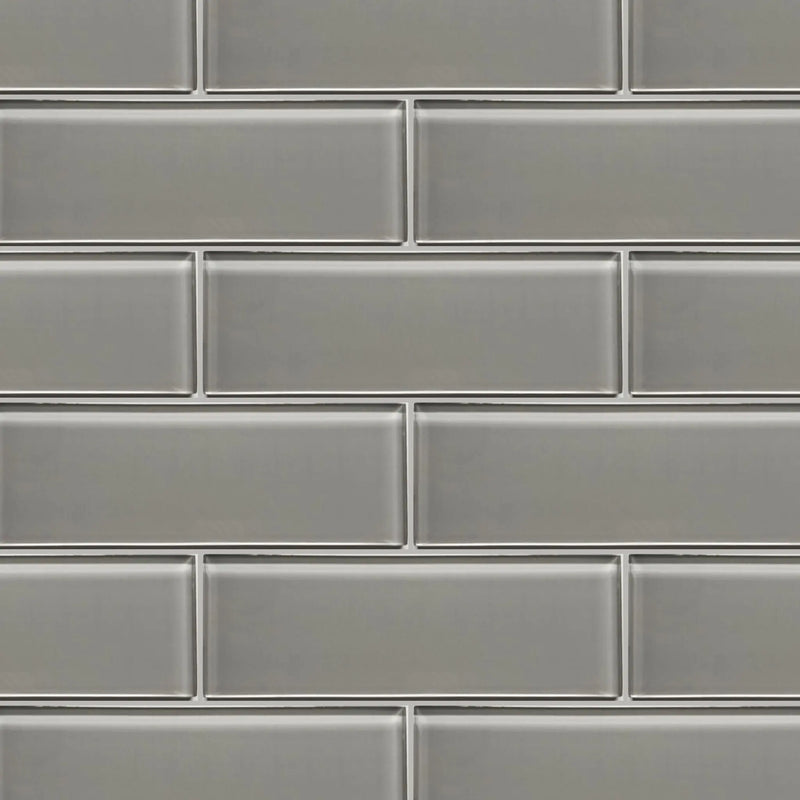 Ice Gray Glass Tile - Sample (Product Shown is Full Size)