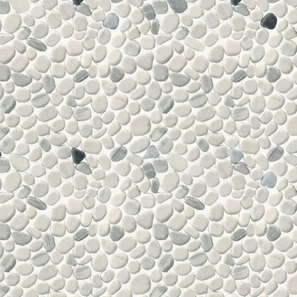Chinese Zebra Flat Pebble 12-in x 12-in Marble Mosaic Floor Tile( 5 sq. ft. /Box )