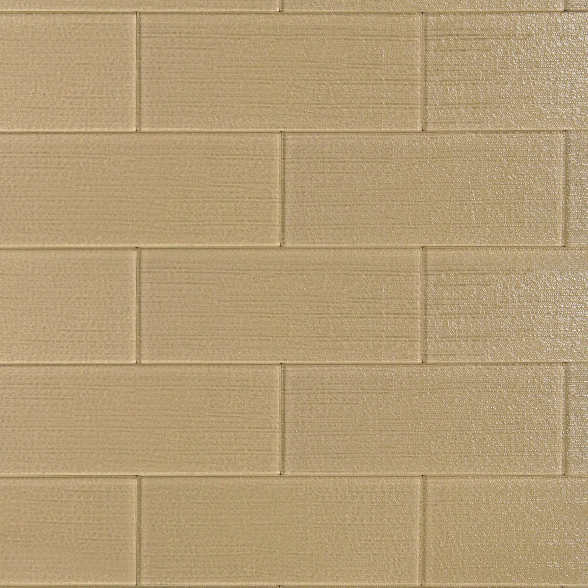 Linen Beige Glass Wall Tiles - Sample (Product Shown is Full Size)