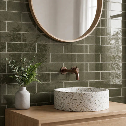Antique Mirror 4-in x 12-in Unbeveled Glass Mosaic Wall Tile( 6.6 sq. ft. /Box )