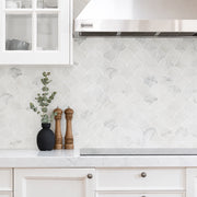12-in x 12-in Polished Oriental White Shell Marble Mosaic Wall Tile( 5 sq. ft. /Box )