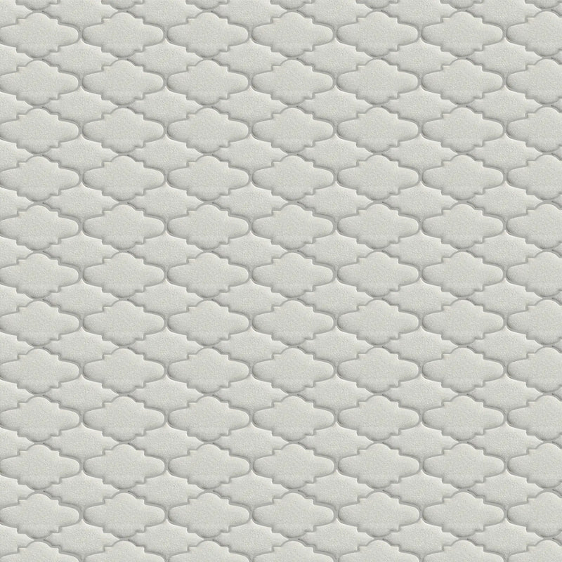 Display board featuring Blanco Crackled Mosaic Tiles – arranged to highlight the glossy finish and crackle pattern