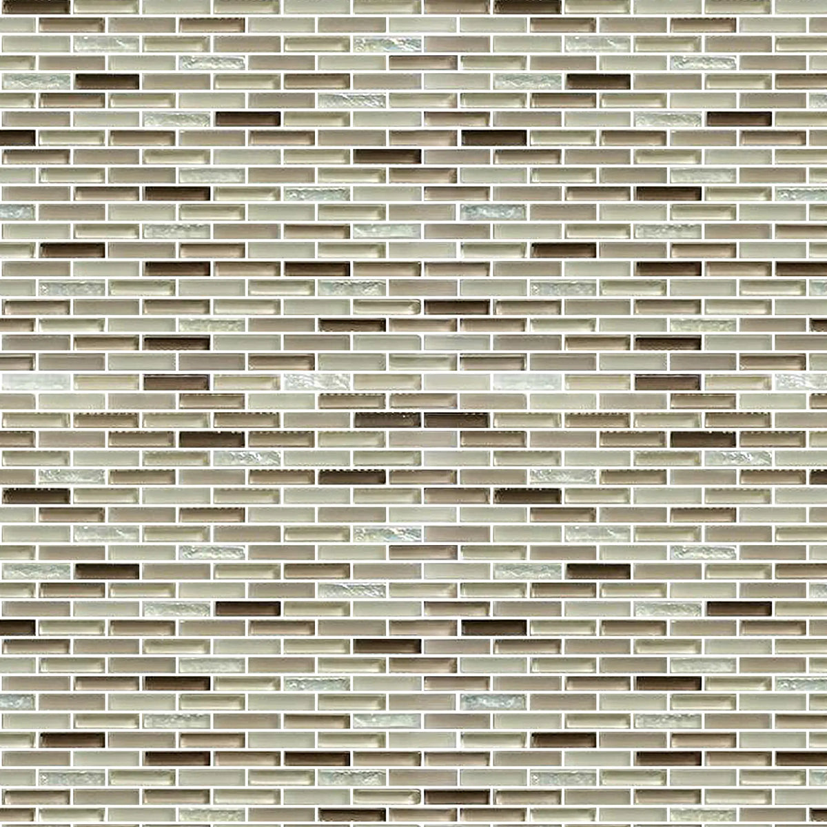 Farnsworth Random Strips Glass Mosaic Wall Tile - Sample (Product Shown is Full Size)
