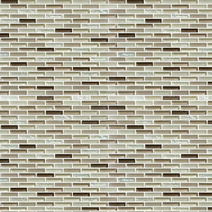 Farnsworth Random Strips 12-in x 12-in Glass Mosaic Wall Tile( 10 sq. ft. /Box )
