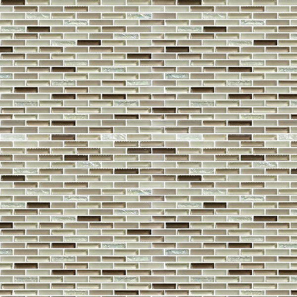 Farnsworth Random Strips 12-in x 12-in Glass Mosaic Wall Tile( 10 sq. ft. /Box )