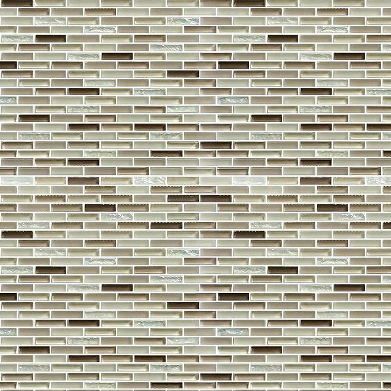 Farnsworth Random Strips Glass Mosaic Wall Tile - Sample (Product Shown is Full Size)