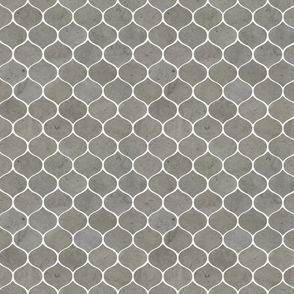 Dark Gray Droplet Marble 12-in x 11-in Mosaic Floor and Wall Tile( 4.6 sq. ft. /Box )