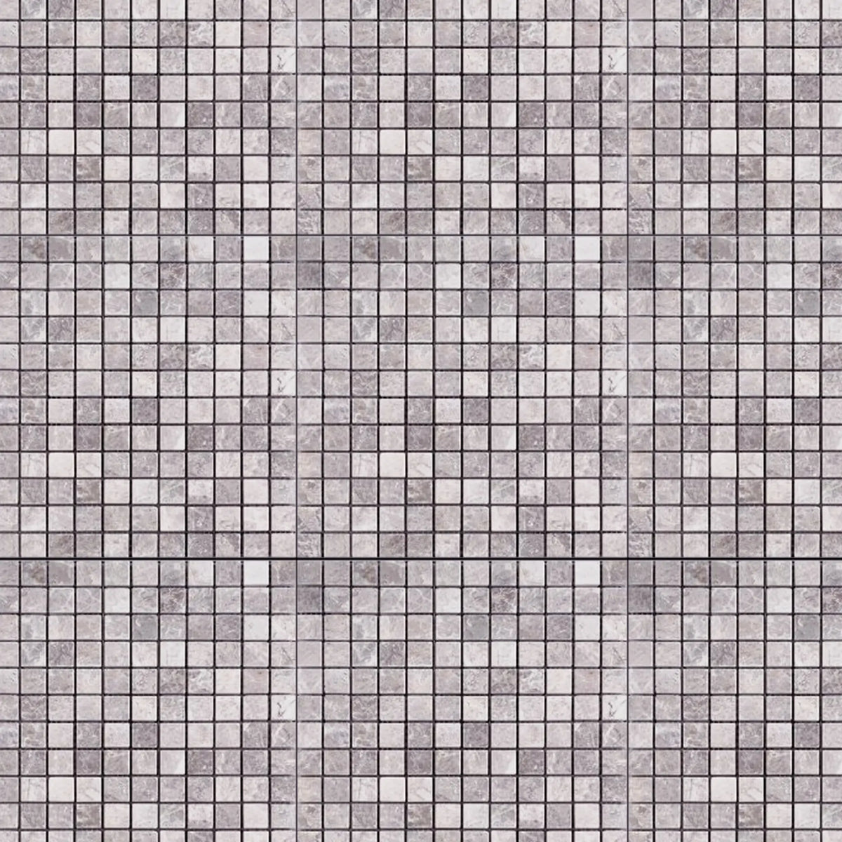 1-in Gray Cloud 12-in x 12-in Polished Marble Mosaic Floor and Wall Tile - Sample (Product Shown is Full Size)