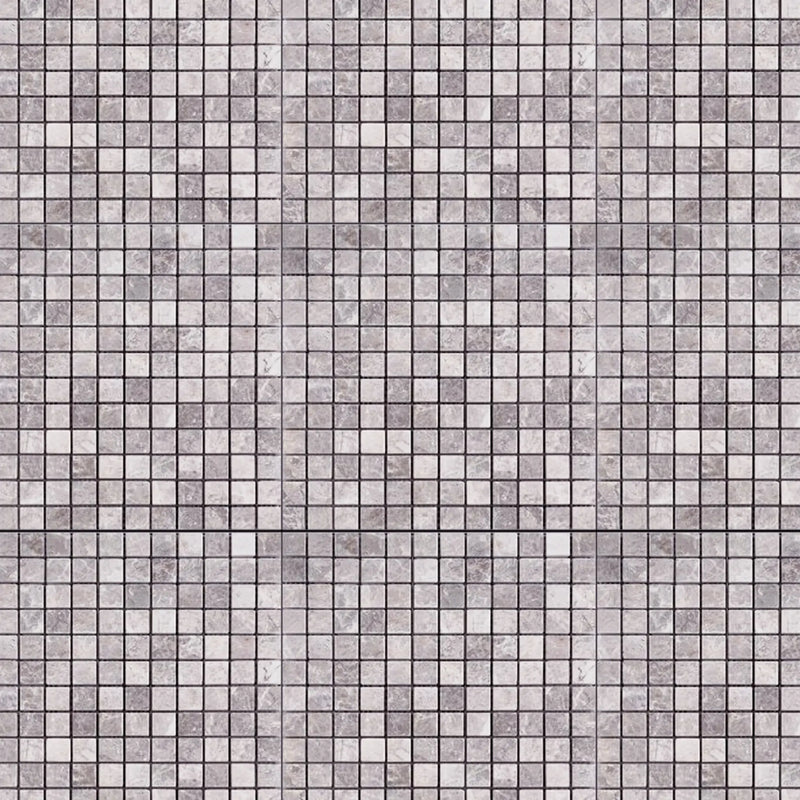 1-in Gray Cloud 12-in x 12-in Polished Marble Mosaic Floor and Wall Tile - Sample (Product Shown is Full Size)