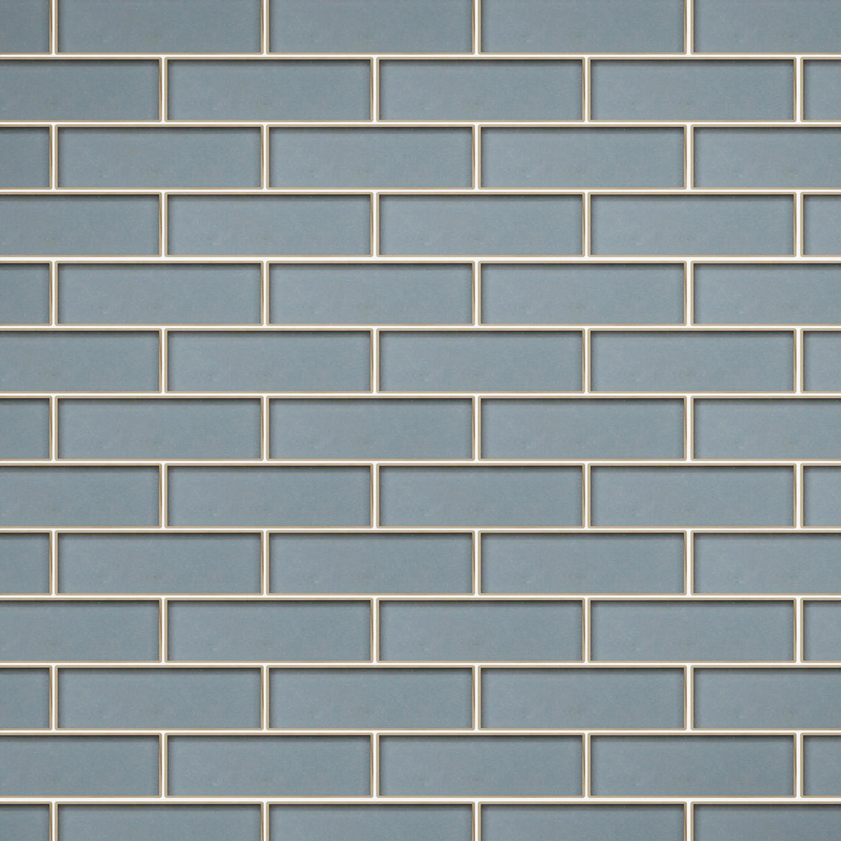 Dark Blue Glass Mosaic with Silver Trim Glass Mosaic Wall Tile - Sample (Product Shown is Full Size)