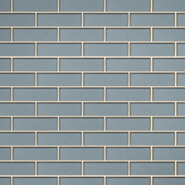 Dark Blue Glass Mosaic with Silver Trim 12-in x 12-in Glass Mosaic Wall Tile( 10 sq. ft. /Box )