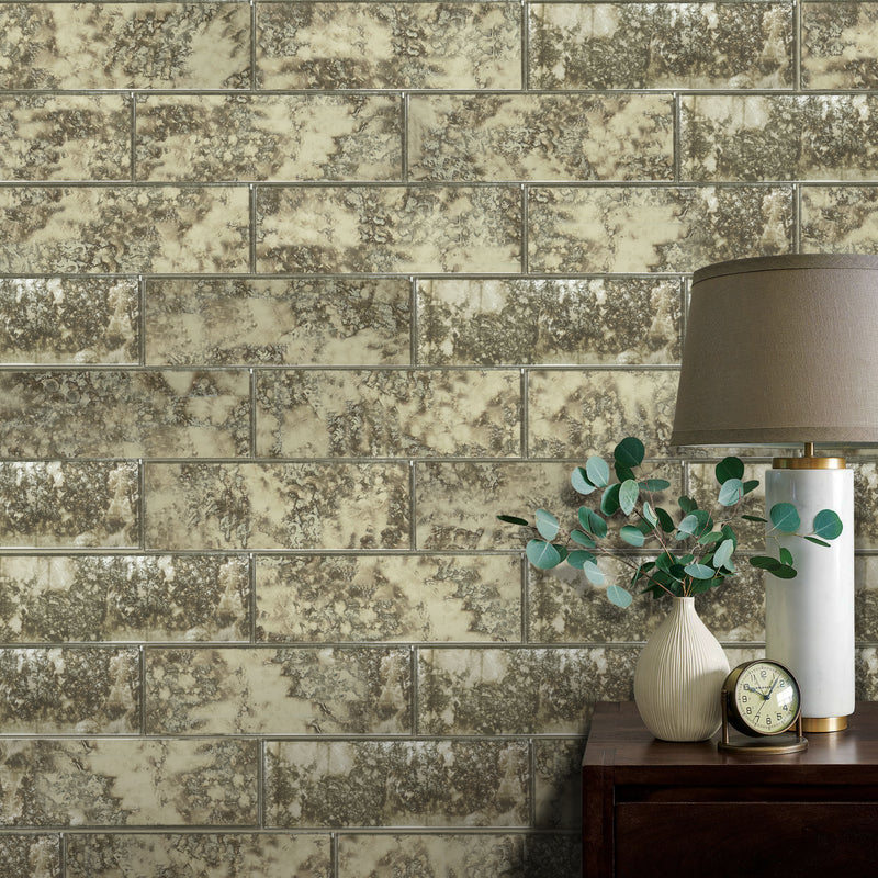 Antique Mirror Beveled Mosaic Wall Tile - Sample (Product Shown is Full Size)