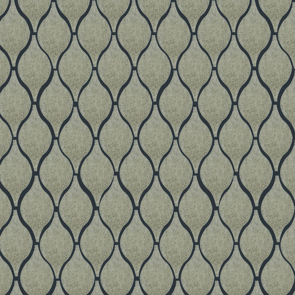 Soft Harmony Feathers Antique Mirror 9-in x 10-in Glass Mosaic Wall Tile( 10 sq. ft. /Box )