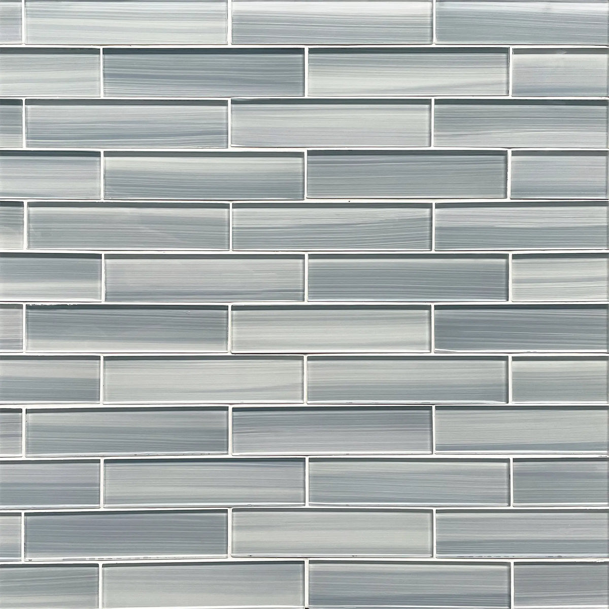 Space Linen Gray 3-in x 12-in Glass Wall Tile( 5 sq. ft. /Box )