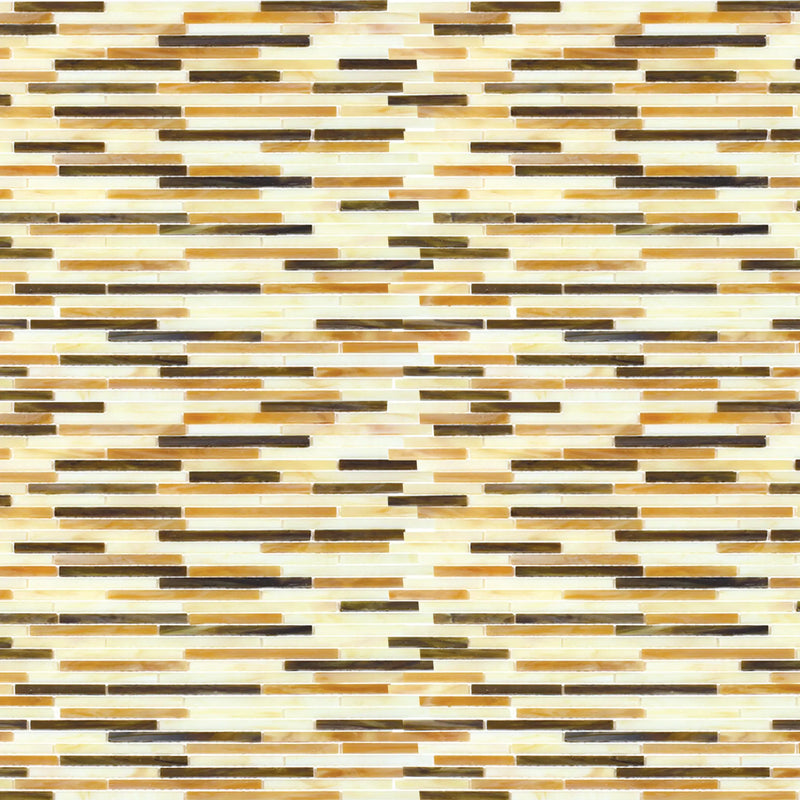 Natural Weave Random Strip Glass Mix 12-in x 13-in Glass Mosaic Wall Tile( 21.6 sq. ft. /Box )