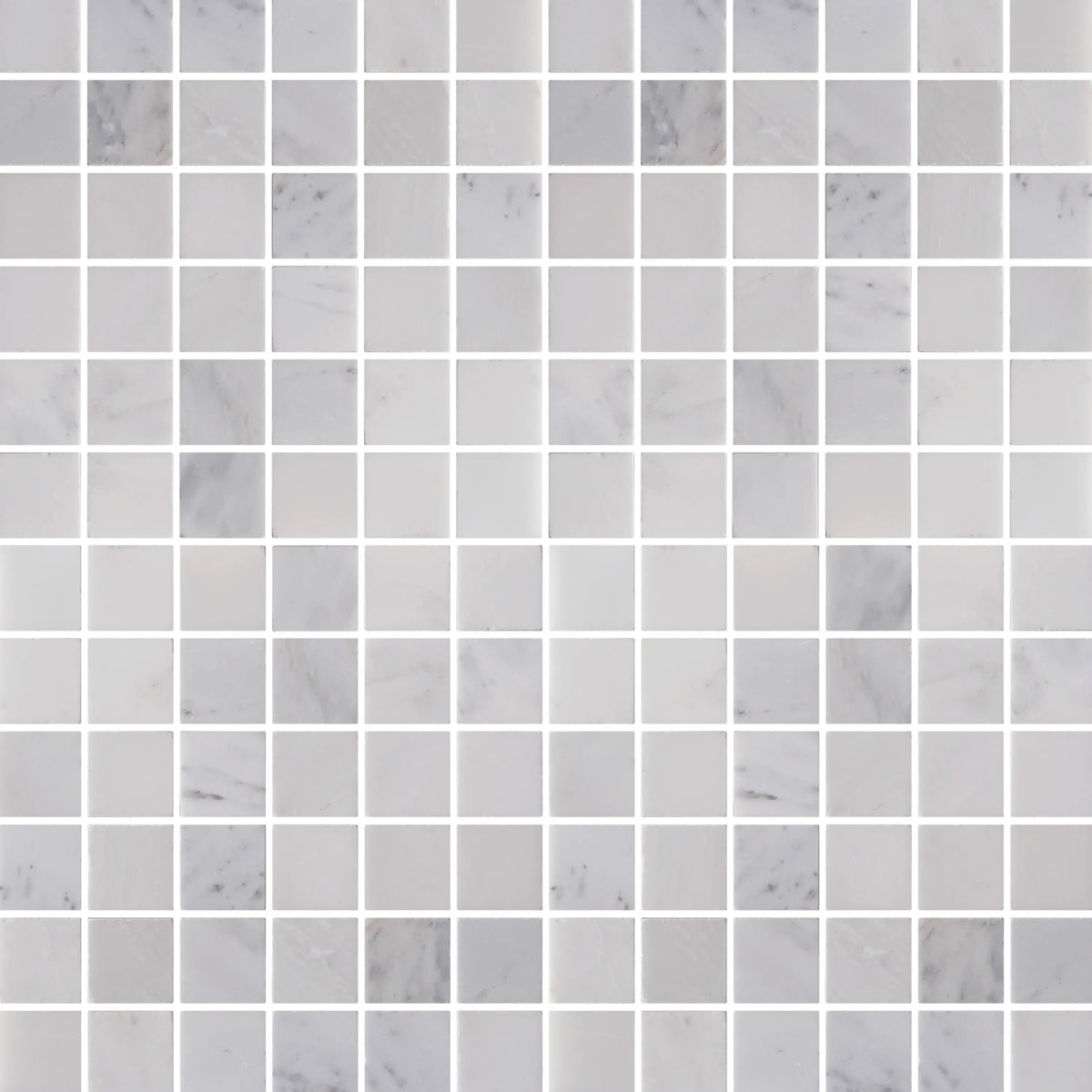 2-in Oriental White Honed Marble Mosaic Floor and Wall Tile - Sample (Product Shown is Full Size)