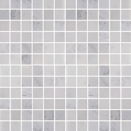 2-in Oriental White 12-in x 12-in Honed Marble Mosaic Floor and Wall Tile( 5 sq. ft. /Box )
