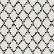 Feathered Lantern Pattern with Silver Trim 12-in x 10-in Glass Mosaic Wall Tile( 8.3 sq. ft. /Box )