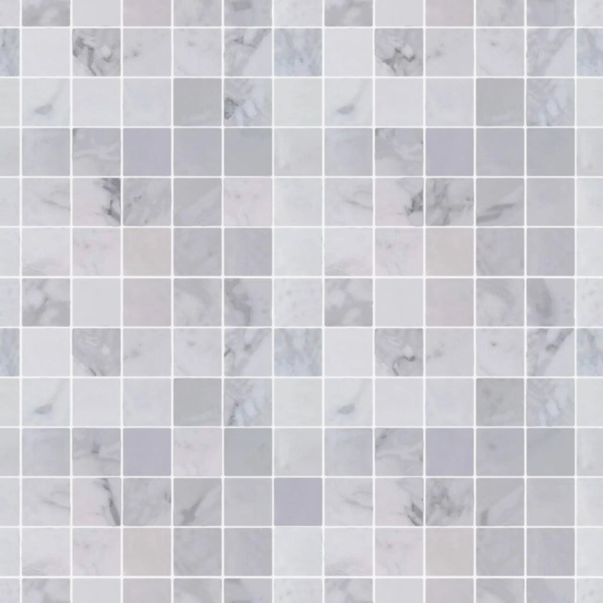 Sample display board of Calacatta Polished Marble Mosaic Tile – polished marble layout for showroom and presentations