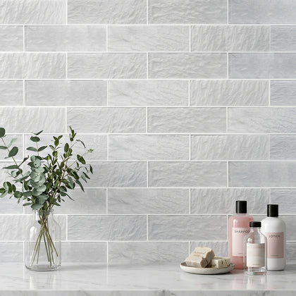 Frost 4-in x 12-in Glass Wall Tile( 13.3 sq. ft. /Box )