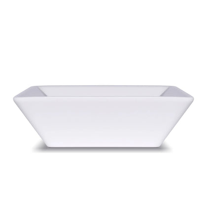 16" x 16" x 5" Square Modern White Ceramic Bathroom Vessel Sink