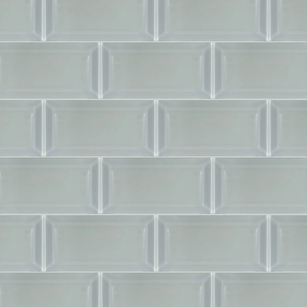 Bevel Ice Block 4-in x 8-in Glass Wall Tile( 1.98 sq. ft. /Box )