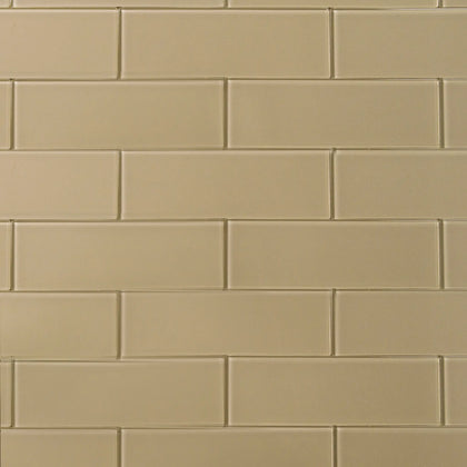 Nude Block Glass Wall Tiles - Sample (Product Shown is Full Size)