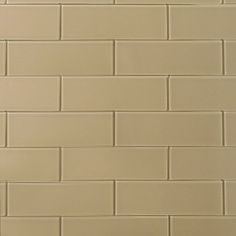 Nude Block 3-in x 6-in Glass Wall Tiles( 4.16 sq. ft. /Box )
