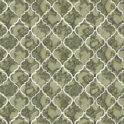 arabesque Lantern Antique Mirror Distressed 12-in x 9-in Glass Mosaic Wall Tile( 7.5 sq. ft. /Box )