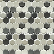 Mixed 3D Hexagon 10-in x 12-in Glass Mosaic Wall Tile( 8.3 sq. ft. /Box )