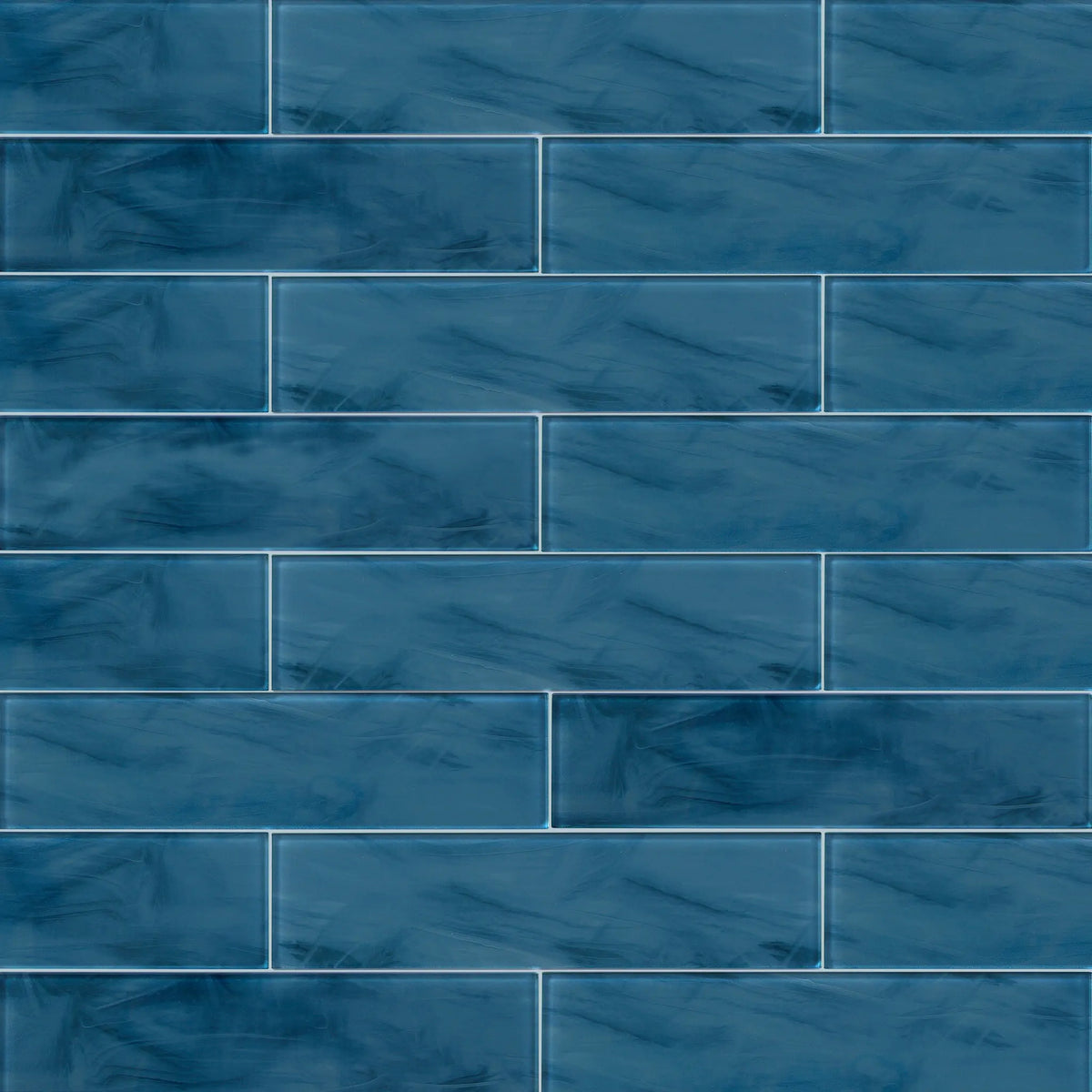 Blue 4-in x 16-in Glass Wall Tile( 8.8 sq. ft. /Box )