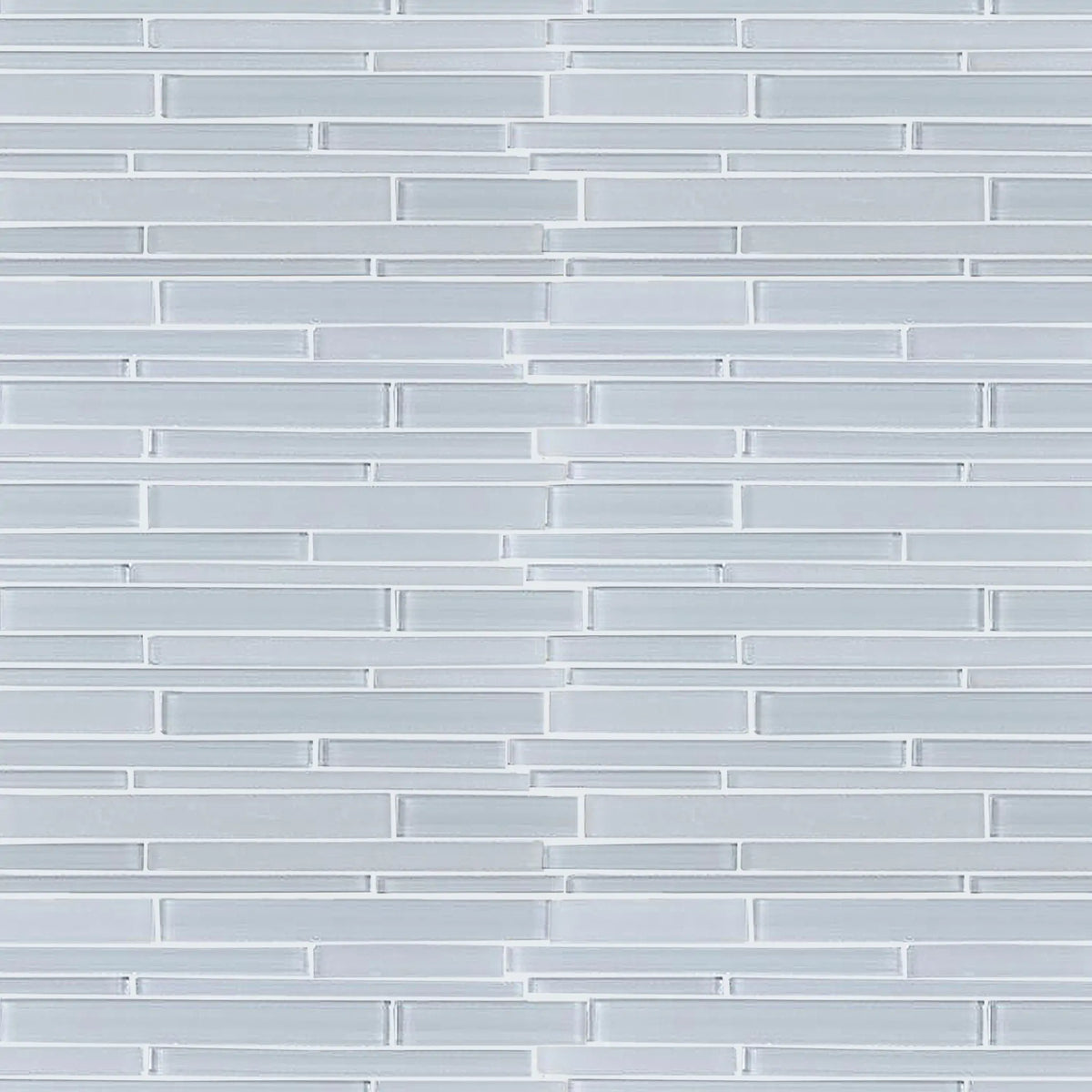 Ice Block Random Strip 12-in x 12-in Glass Mosaic Wall Tile( 10 sq. ft. /Box )