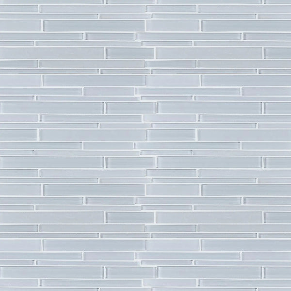 Ice Block Random Strip 12-in x 12-in Glass Mosaic Wall Tile( 10 sq. ft. /Box )