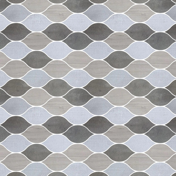 Soft Harmony Feathers 11-1/2-in x 12-in Mixed Marble Mosaic Wall Tile( 4.8 sq. ft. /Box )
