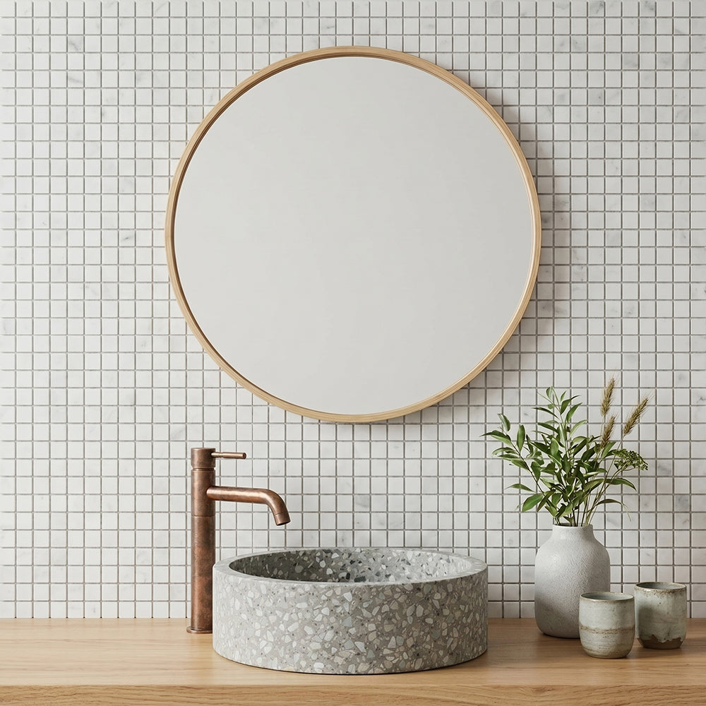Oriental White 12-in x 12-in Polished Marble Mosaic Floor and Wall Tile( 5 sq. ft. /Box )