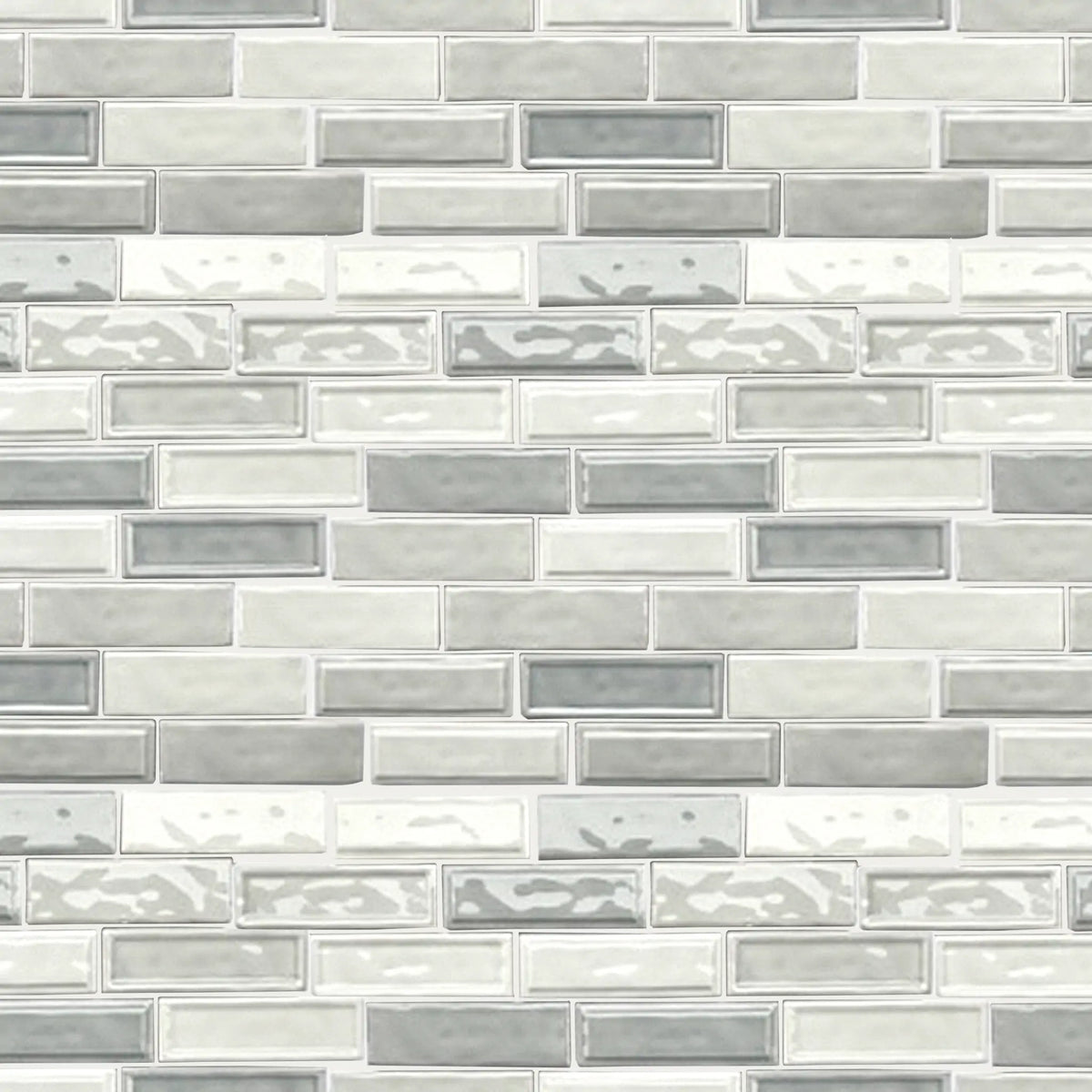 Linear Two Toned 12-in x 12-in Ceramic Mosaic Wall Tile( 10 sq. ft. /Box )