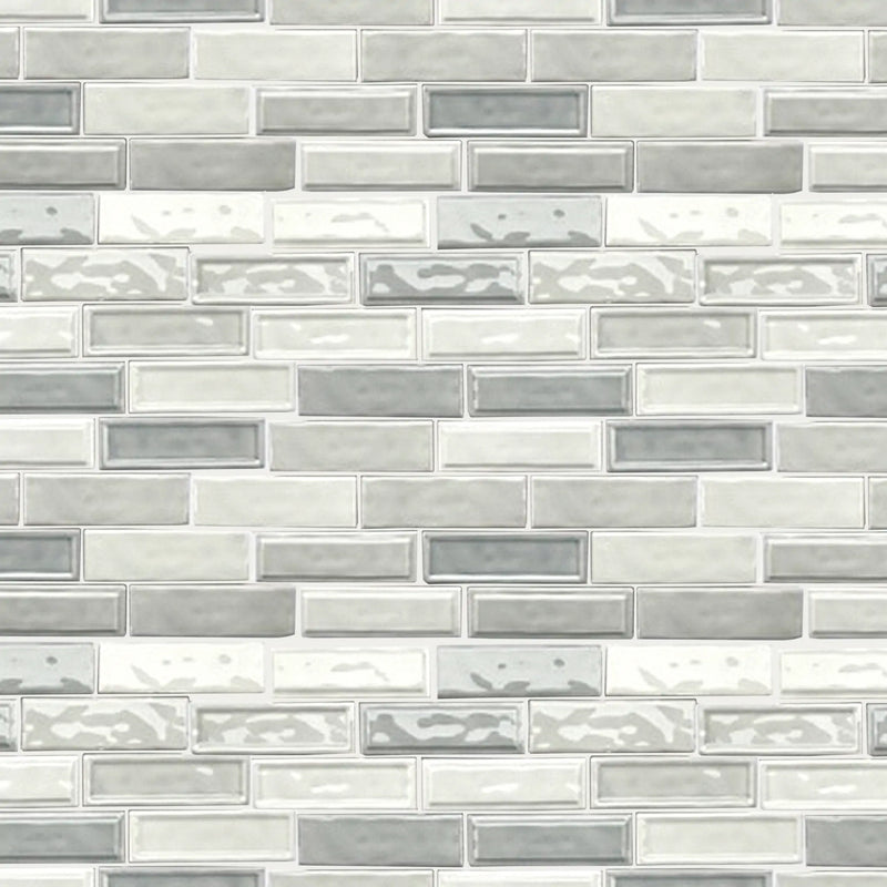 Linear Two Toned 12-in x 12-in Ceramic Mosaic Wall Tile( 10 sq. ft. /Box )