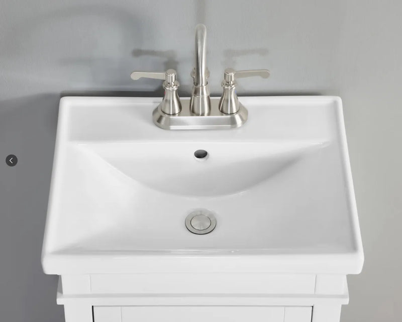 Elmington in Swan White Vanity 20" with Porcelain Top