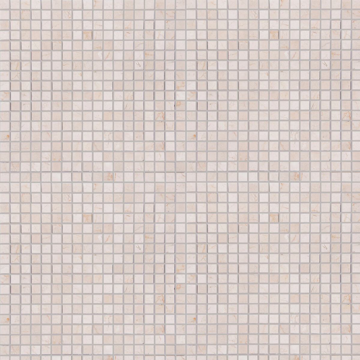 Cream Marfil 12-in x 12-in Polished Mosaic Floor and Wall Tile( 5 sq. ft. /Box )
