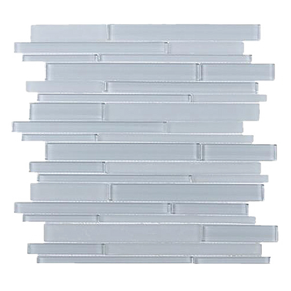 Ice Block Random Strip 12-in x 12-in Glass Mosaic Wall Tile( 10 sq. ft. /Box )