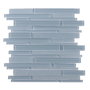 Azure Random Strip 12-in x 12-in Glass Mix Mosaic Wall Tile( 10 sq. ft. /Box )