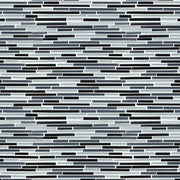Gray Shadow Random Thin Strip 12-in x 12-in Glass Mosaic Wall Tile( 20 sq. ft. /Box )