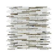 Silver Weave Random Strip Glass Mix 12-in x 12-in Glass Mosaic Wall Tile( 20 sq. ft. /Box )