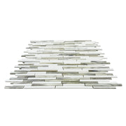 Silver Weave Random Strip Glass Mix 12-in x 12-in Glass Mosaic Wall Tile( 20 sq. ft. /Box )