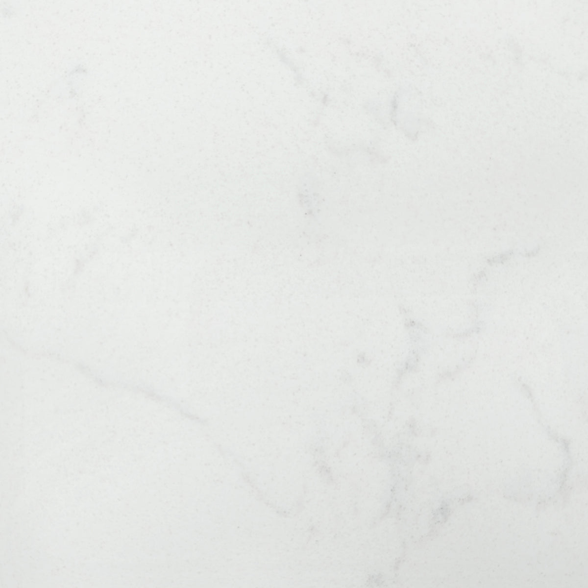 Carrara quartz vanity top with sink surface showcasing a luxurious white finish and subtle gray veining.