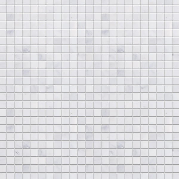 1-in Oriental White 12-in x 12-in Honed Marble Mosaic Floor and Wall Tile( 5 sq. ft. /Box )