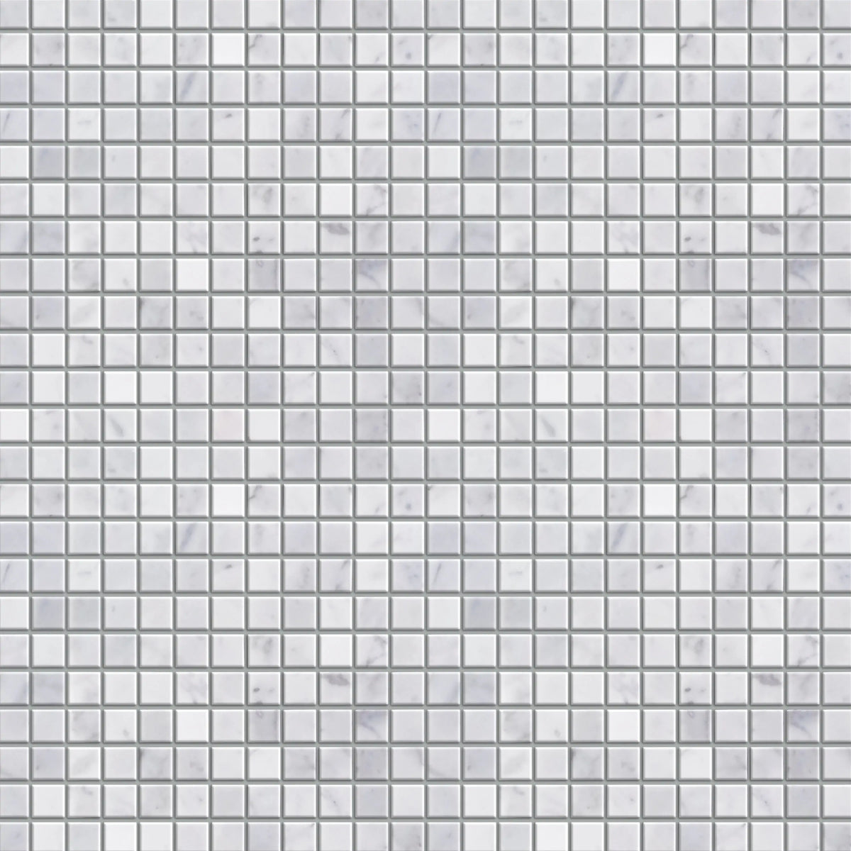 Carrara White 12-in x 12-in Polished Marble Mosaic Floor and Wall Tile( 5 sq. ft. /Box )