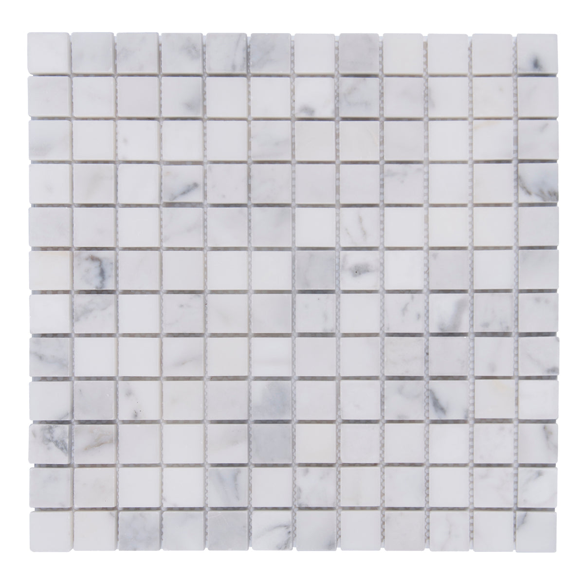 Carrara White 12-in x 12-in Polished Marble Mosaic Floor and Wall Tile( 5 sq. ft. /Box )