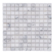 Carrara White 12-in x 12-in Polished Marble Mosaic Floor and Wall Tile( 5 sq. ft. /Box )